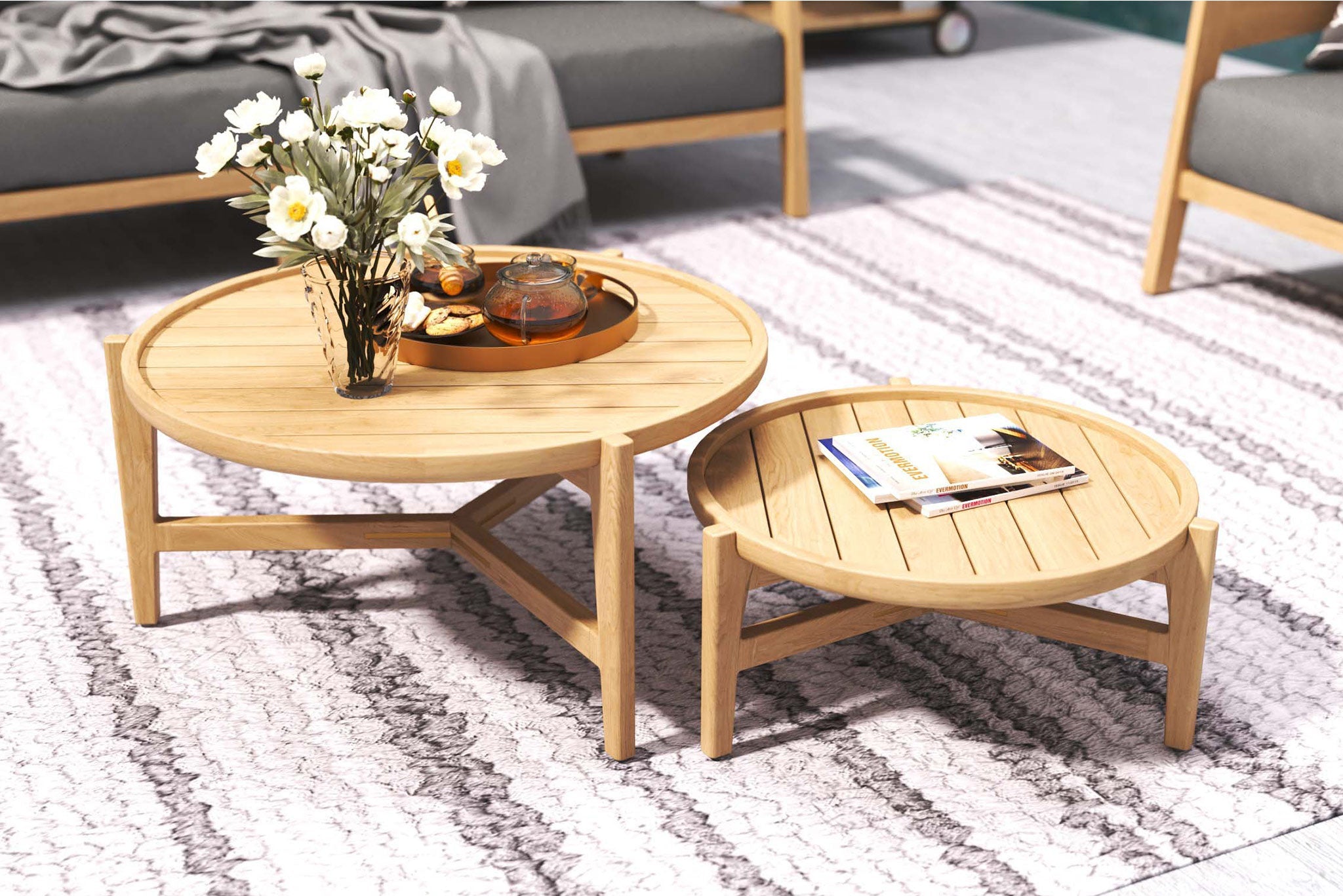 Yellow round deals coffee table