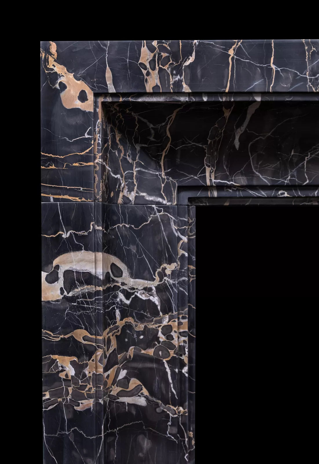 Portoro Black and Gold Mantel