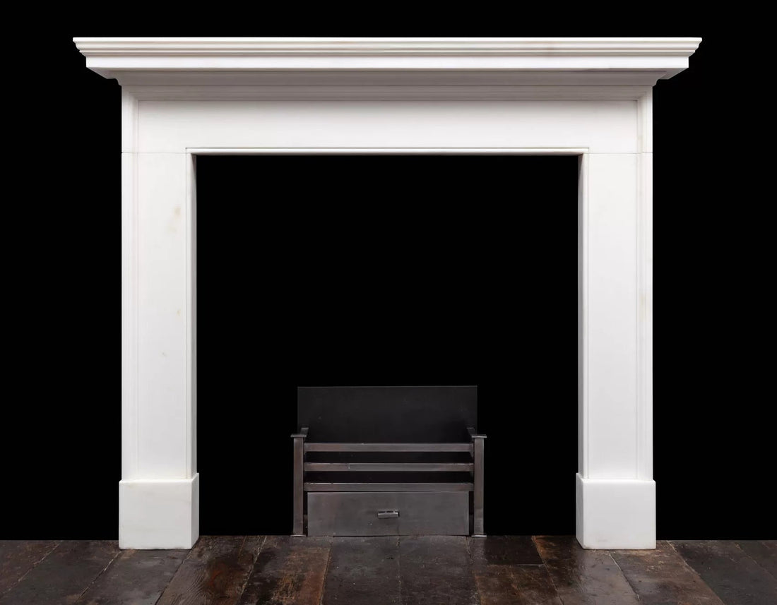 Apollo White Limestone Mantel - Elsa Home And Beauty