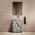 Arabescato Bathroom Vanity Unit With Doors 600mm - Elsa Home And Beauty