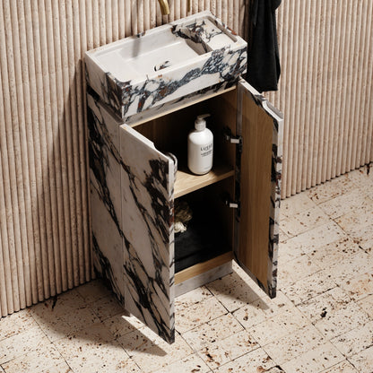 Calacatta Viola Bathroom Vanity Unit With Doors - Elsa Home And Beauty