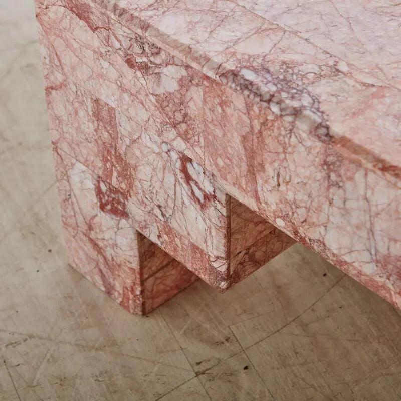 Moroccan Pink Marble Coffee Table - Elsa Home And Beauty