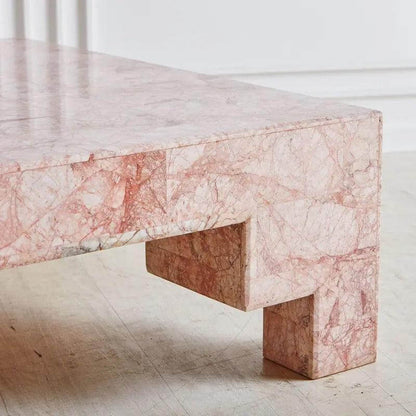 Moroccan Pink Marble Coffee Table - Elsa Home And Beauty