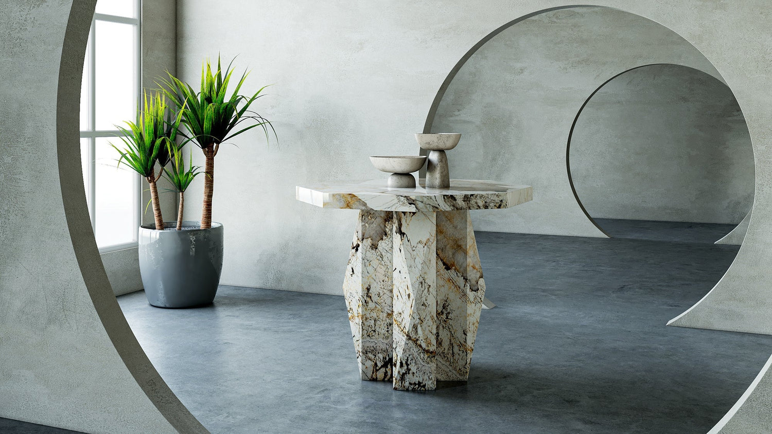 Patagonia Quartzite Entry Table - Elsa Home And Beauty