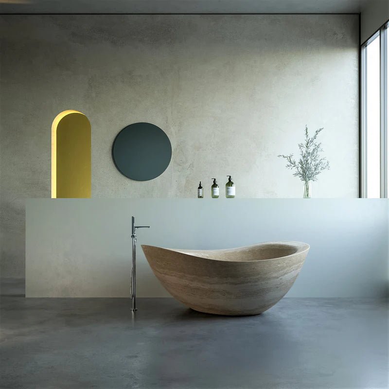 Roman Travertine Bathtub - Elsa Home And Beauty