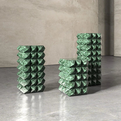 Sirius Green Marble Plinth - Elsa Home And Beauty