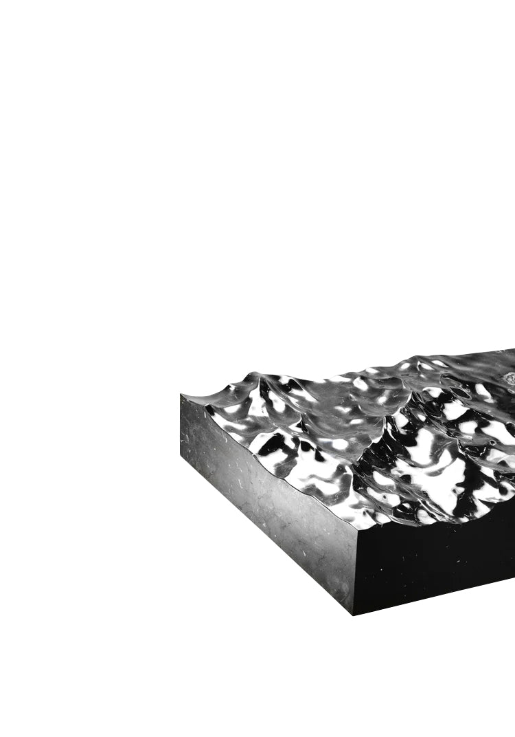 Black Marble Contemporary Coffee Table