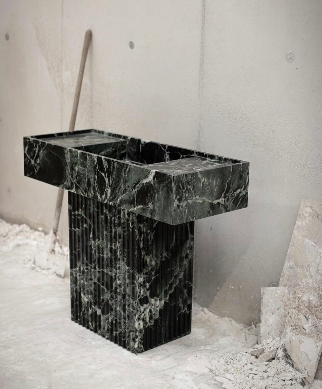 The Katerina Marble Vanity in Verde Alpina - Elsa Home And Beauty